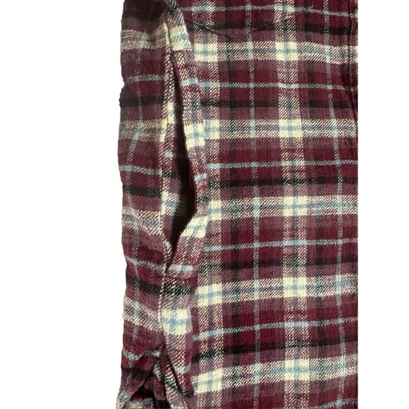Madewell Flannel in Mahaska Burgundy Plaid Womens Button Up Shirt Pockets Small - Picture 12 of 16